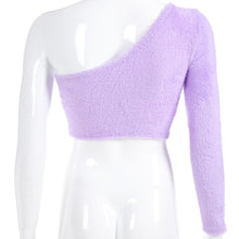 Load image into Gallery viewer, One Shoulder Asymmetrical long sleeve top
