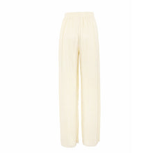 Load image into Gallery viewer, Pleated Blouse Wide Leg Pants Women Trousers Elegant Casual Palazzo Pants Elastic High Waist Ruched Pants Ladies 2 Pieces Set
