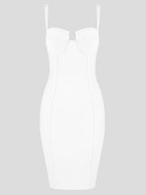 Load image into Gallery viewer, Ladies Sexy Blue Yellow Black Rayon Women Summer Bandage Dress Celebrity Designer Fashion Party Dress

