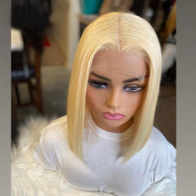 Load image into Gallery viewer, Chemical Fiber Front Lace Wig Head Cover 613# Natural Hairline Golden Wig Suitable For Women
