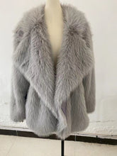Load image into Gallery viewer, Fashion Women's Faux Fur Coat Lapel Loose Covered Button Long Sleeve Thick Warm Khaki Coat Female Winter
