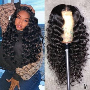 Loose Deep Wave 4x4 Lace Closure Human Hair Wigs 180% Density - Bianca's hair and beauty supply