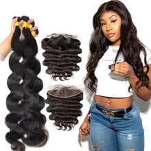 Load image into Gallery viewer, 9A Grade Brazilian Human Hair Extensions 1/3/4 bundles Body Wave - Bianca's hair and beauty supply
