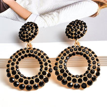 Load image into Gallery viewer, Fashion Exaggerated Large Round Temperament Diamond Earrings Women's Accessories

