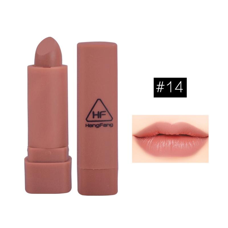 6Pcs/set Pumpkin Color Matte Lipstick Set Long-lasting Waterproof Nude Batom Lipstick Kit With Mirror Lips Makeup Lipstcks TSLM2