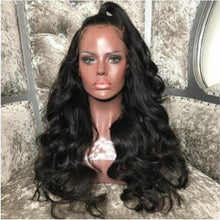 Load image into Gallery viewer, Amazon's best-selling European and American wigs ladies chemical fiber front lace head cover natural wave high temperature wire sleeve manufacturer spot
