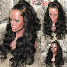 Load image into Gallery viewer, Amazon's best-selling European and American wigs ladies chemical fiber front lace head cover natural wave high temperature wire sleeve manufacturer spot
