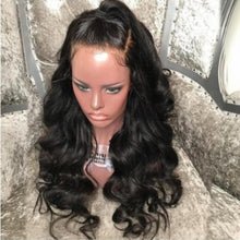Load image into Gallery viewer, Amazon's best-selling European and American wigs ladies chemical fiber front lace head cover natural wave high temperature wire sleeve manufacturer spot
