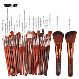 Make-Up 20 Support Make Up Brush Set Makeups Tool Eye Lip Features Multicolor Brush Rod Optional - Bianca's hair and beauty supply