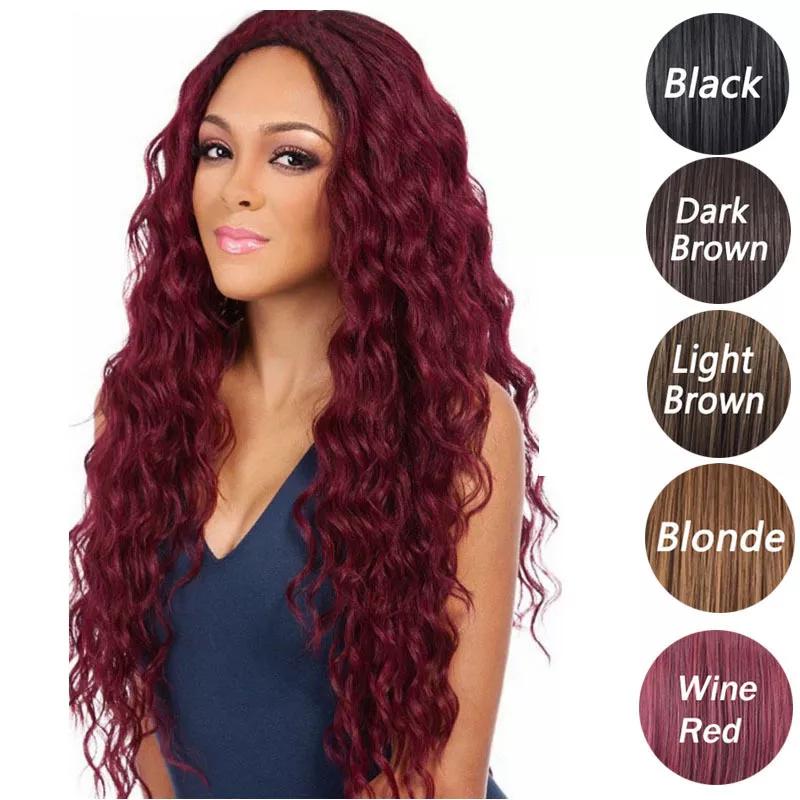 Wig Wine Red Fluffy . - Bianca's hair and beauty supply