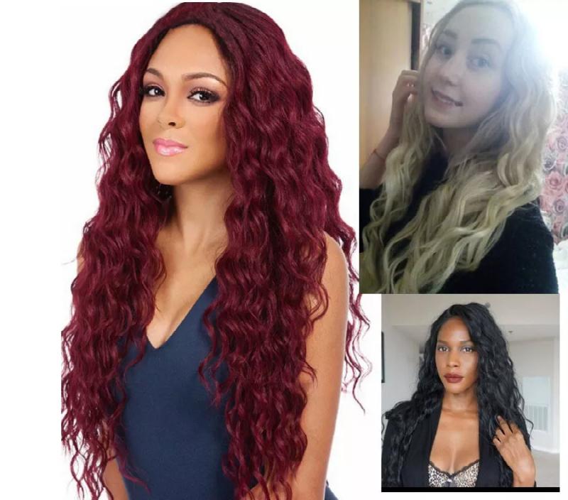 Wig Wine Red Fluffy . - Bianca's hair and beauty supply