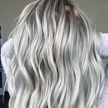 Load image into Gallery viewer, Dark Grey Dyeing Woman Long Scroll Wig Party Dress Up Whole Top Points Wig - Bianca's hair and beauty supply
