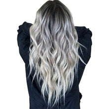Load image into Gallery viewer, Dark Grey Dyeing Woman Long Scroll Wig Party Dress Up Whole Top Points Wig - Bianca's hair and beauty supply
