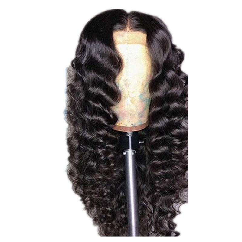 Africa Best Seller Wig Female Black Points Small Curls Texture Curvature Long Curly Hair Small Wave Chemical Fiber Hair Set - Bianca's hair and beauty supply