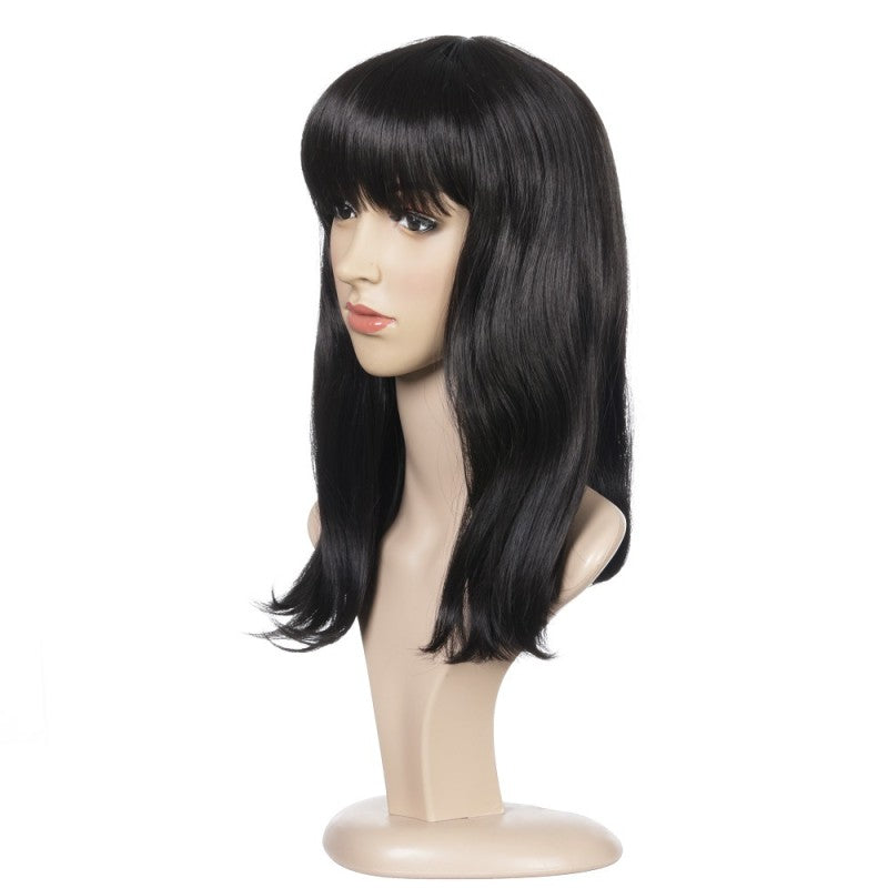 Hot Cross- Wigs For Ladies With Bangs, Micro-volume, Medium Long Hair Wigs, Stock - - Bianca's hair and beauty supply