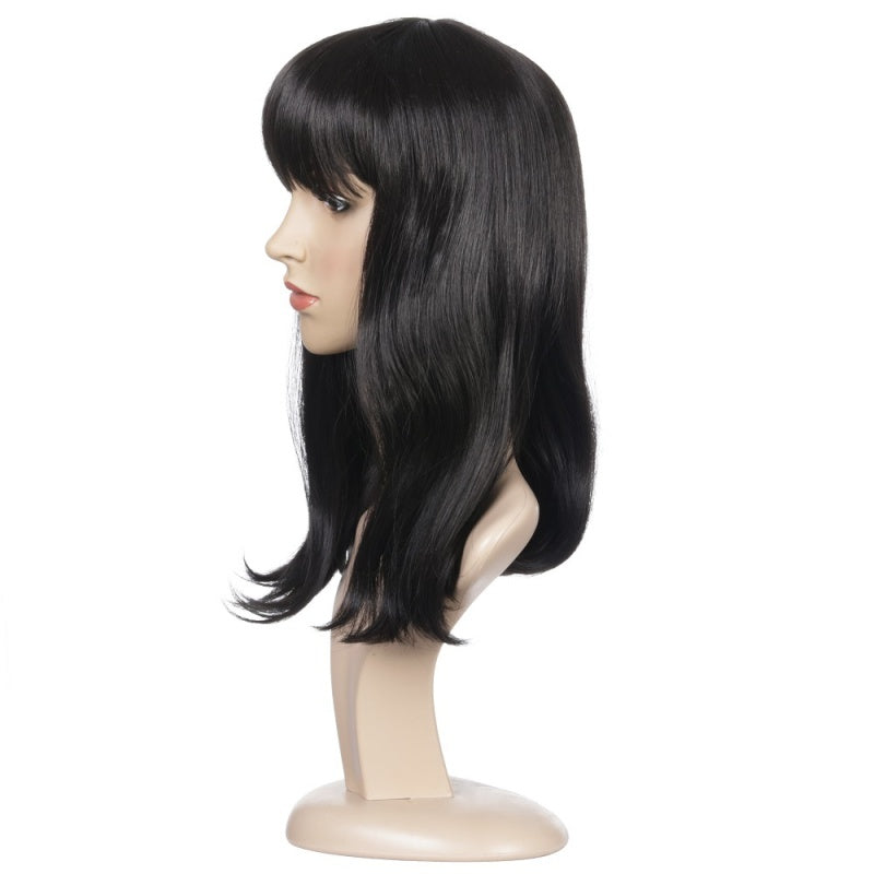 Hot Cross- Wigs For Ladies With Bangs, Micro-volume, Medium Long Hair Wigs, Stock - - Bianca's hair and beauty supply