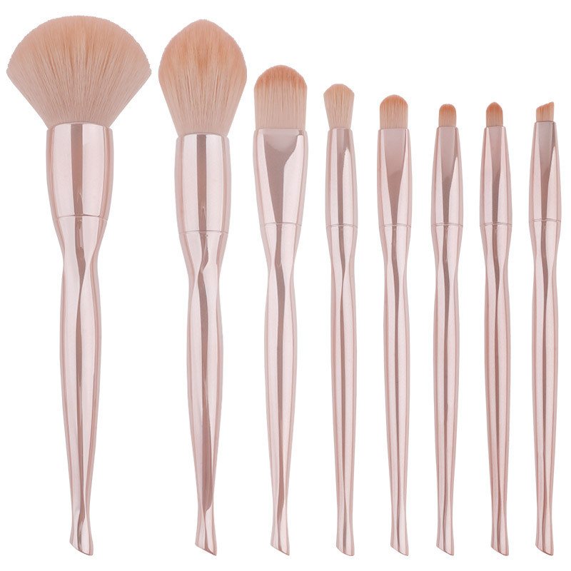 8pcs Twisted Waist Makeup Brush Set Beauty Tool Blush Brush Makeup Brush Cross- Exclusive Manufacturer - - Bianca's hair and beauty supply