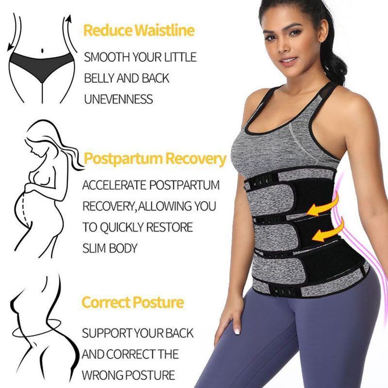 3 belt waist trainer sauna sweat sport girdles women body shaper workout trimmer belt - Bianca's hair and beauty supply