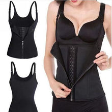 Load image into Gallery viewer, corset waist trainer cincher control body shaper underbust sports black adjustbla shoulder - Bianca's hair and beauty supply

