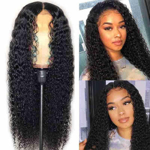 Curly Wigs, Mid-Split Long Curly Hair, African Small Curly Wigs - Bianca's hair and beauty supply