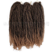 Load image into Gallery viewer, Cross- Wig Chemical Fiber African Black Dirty Braids 18 Caterpillar Head Marley Braids - Bianca's hair and beauty supply
