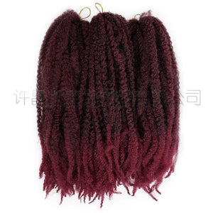 Cross- Wig Chemical Fiber African Black Dirty Braids 18 Caterpillar Head Marley Braids - Bianca's hair and beauty supply