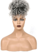 Load image into Gallery viewer, New Fluffy Style Hair Bag + Bangs Wig, African Small Curly Hair Bag Kinkycurl One Drop - Bianca's hair and beauty supply
