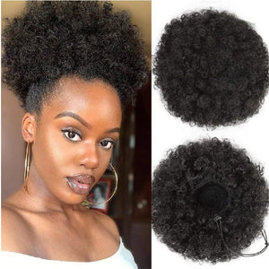 Hot Explosive Hair Bag Afro Puff Wig Hair Bag Fluffy Wig Hair Bag Chemical Fiber High Temperature Silk- - Bianca's hair and beauty supply