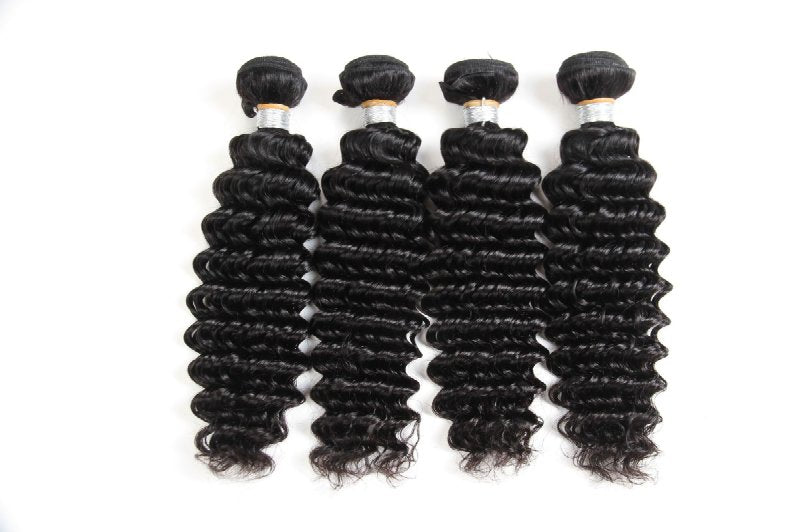 Natural Deep Wave Human Hair Real Hair Wig Hair Curtain Real Hair Deep Curly Hair - Bianca's hair and beauty supply