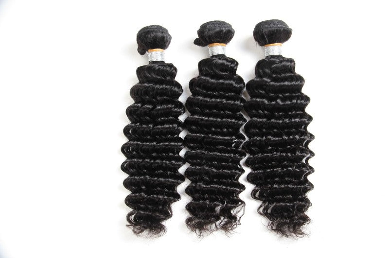 Natural Deep Wave Human Hair Real Hair Wig Hair Curtain Real Hair Deep Curly Hair - Bianca's hair and beauty supply