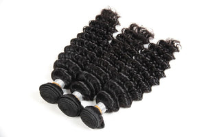 Natural Deep Wave Human Hair Real Hair Wig Hair Curtain Real Hair Deep Curly Hair - Bianca's hair and beauty supply