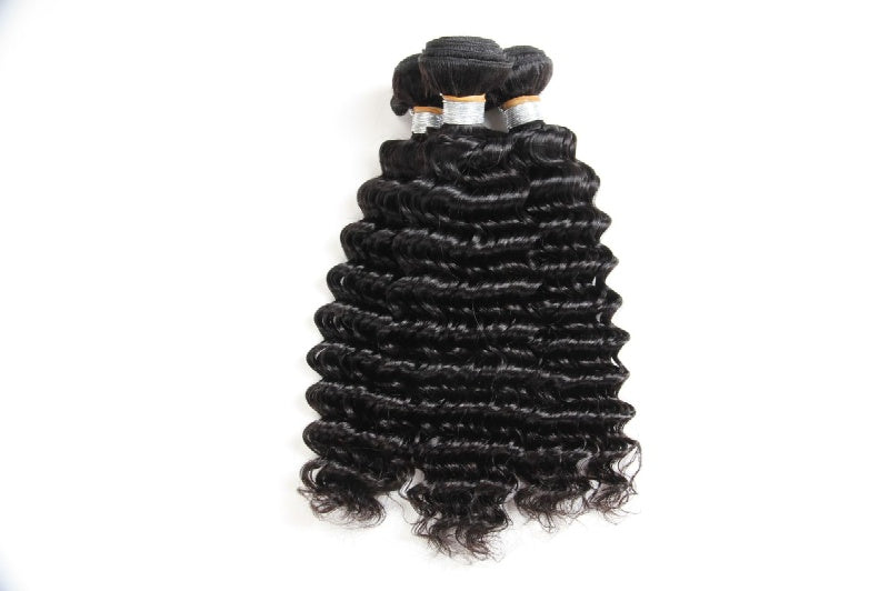 Natural Deep Wave Human Hair Real Hair Wig Hair Curtain Real Hair Deep Curly Hair - Bianca's hair and beauty supply