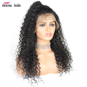 Xuchang Aixiu Shunfa Half Lace Real Hair Wig Headgear Kinky Curly Lace Wig - Bianca's hair and beauty supply