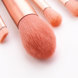 7/8pcs Little Cute Pink Makeup Brushes Set Foundation Powder Eyeshadow Blending Brush Eyebrow Eyelash Brush Beauty Make Up Tools