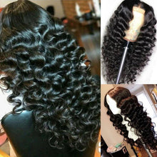 Load image into Gallery viewer, Loose Deep Wave 4x4 Lace Closure Human Hair Wigs 180% Density - Bianca's hair and beauty supply
