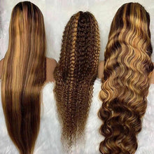 Load image into Gallery viewer, 13x4transparent frontal wig 4/27highligted piano color
