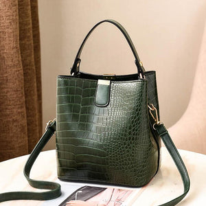 Women Pattern Handbag High Capacity Casual Crocodile Shoulder Messenger Bags Ladies PU Purse