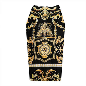 New-Coming European Women Autumn Print Pencil Skirt High Stretch Abstract Pattern Midi Slip Hip Skirt Female