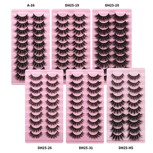 10 Pairs Of Messy 3D Eyelashes.