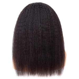 BeuMax Brazilian Kinky Straight 4x4 Lace Closure wigs 180% Density - Bianca's hair and beauty supply