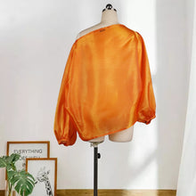 Load image into Gallery viewer, Women Blouse Off Shoulder Tops Shirt Transparent Long Lantern Sleeve Sexy See Through Spring Summer New Fashion Lady Bluas
