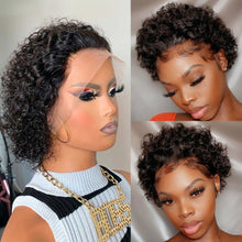 Load image into Gallery viewer, New: lace front wig short pixie human hair real hair
