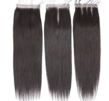 Load image into Gallery viewer, Straight Brazilian 10A Grade Human Hair Extension Bundles with 4x4 - Bianca's hair and beauty supply
