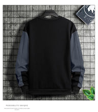 Load image into Gallery viewer, Fashion Patchwork Men Sweatshirt  Autumn New Street Trend Hoodie Mens Casual Loose Pullover Korean Long Sleeved Top M-5XL

