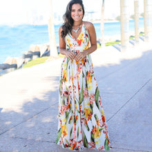 Load image into Gallery viewer, Women's Sling Floral Long Dresses arrival Summer Boho V-Neck Sleeveless  Party Beach Floarl Print  Maxi Dress Casual Sundress
