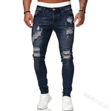 Load image into Gallery viewer, Adisputent Men's Sweatpants Sexy Hole Jeans Pants Casual Summer Autumn Male Ripped Skinny Trousers Slim Biker Outwears Pants
