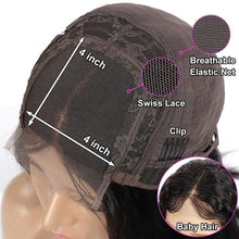 Load image into Gallery viewer, BeuMax Brazilian Kinky Straight 4x4 Lace Closure wigs 180% Density - Bianca's hair and beauty supply
