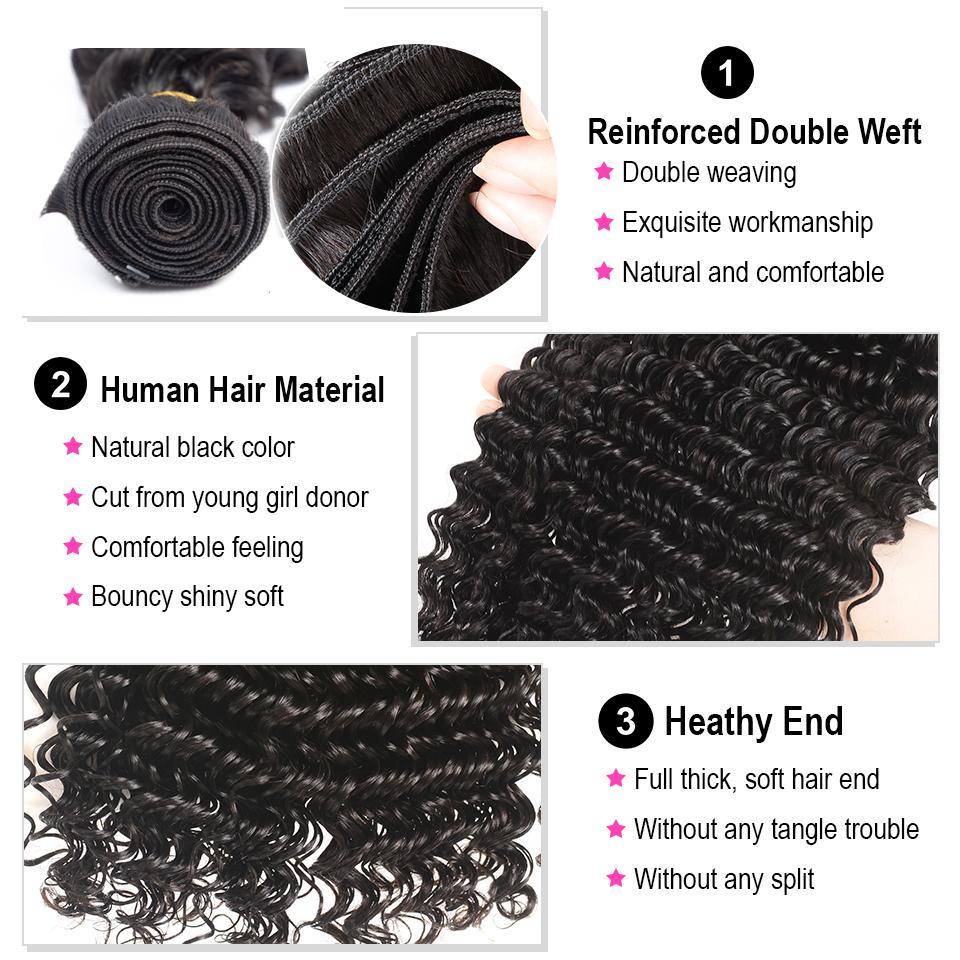 BeuMax Hairs Water Curl 10A Grade Brazilian Jerry curl Bundles with - Bianca's hair and beauty supply