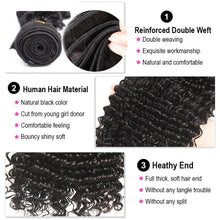 Load image into Gallery viewer, BeuMax Hairs Water Curl 10A Grade Brazilian Jerry curl Bundles with - Bianca's hair and beauty supply

