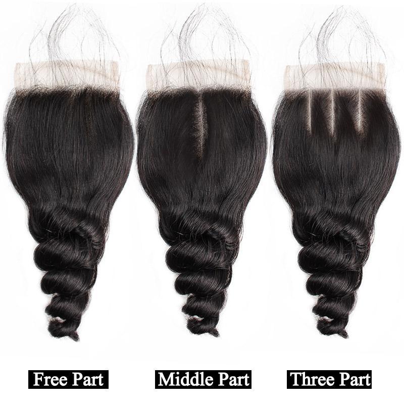 BeuMax Hairs Brazilian Human Hair Closure with Baby Hair, Loose Wave - Bianca's hair and beauty supply